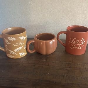 Cute fall mugs - set of 3